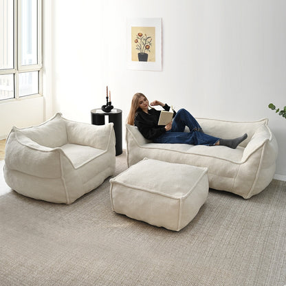Canapé paresseux en forme de pouf avec mousse à mémoire de forme