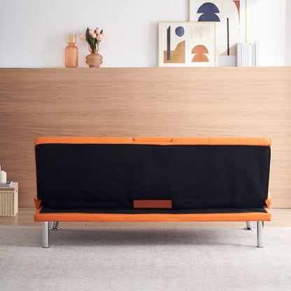 Canapé-lit double pliant multifonctionnel en cuir pour bureau avec table basse