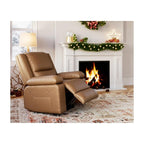Fauteuil inclinable électrique en cuir avec chauffage et massage