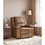 Fauteuil inclinable électrique en cuir avec chauffage et massage