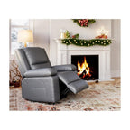 Fauteuil inclinable électrique en cuir avec chauffage et massage