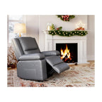 Fauteuil inclinable électrique en cuir avec chauffage et massage