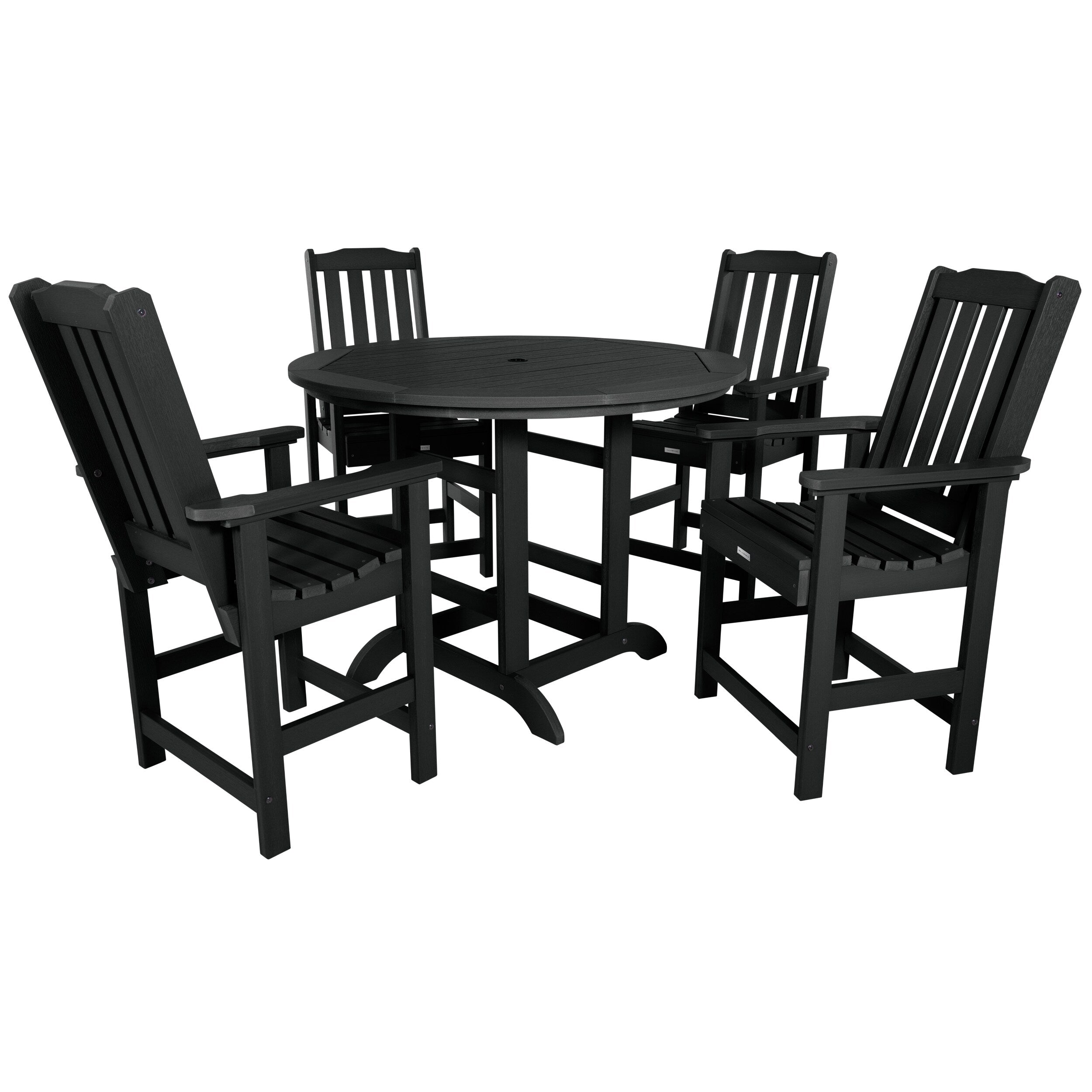 Ensemble de salle à manger d'extérieur Lehigh 5 pièces - Table ronde 48 po, hauteur comptoir