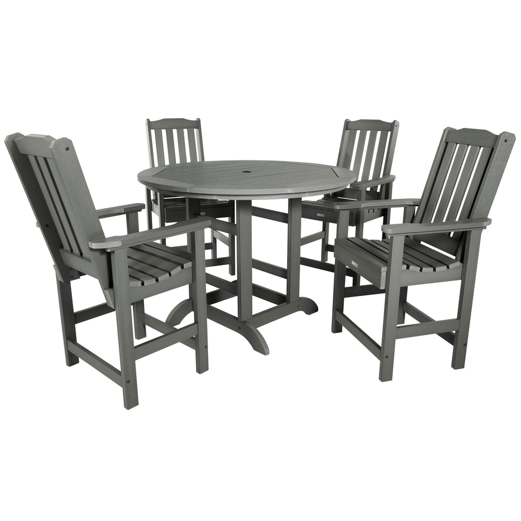 Ensemble de salle à manger d'extérieur Lehigh 5 pièces - Table ronde 48 po, hauteur comptoir