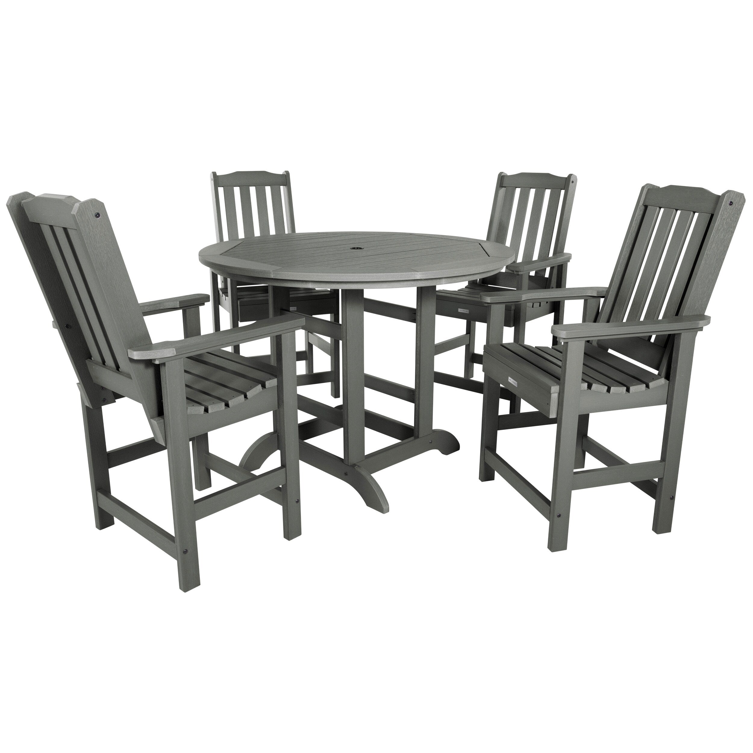 Ensemble de salle à manger d'extérieur Lehigh 5 pièces - Table ronde 48 po, hauteur comptoir