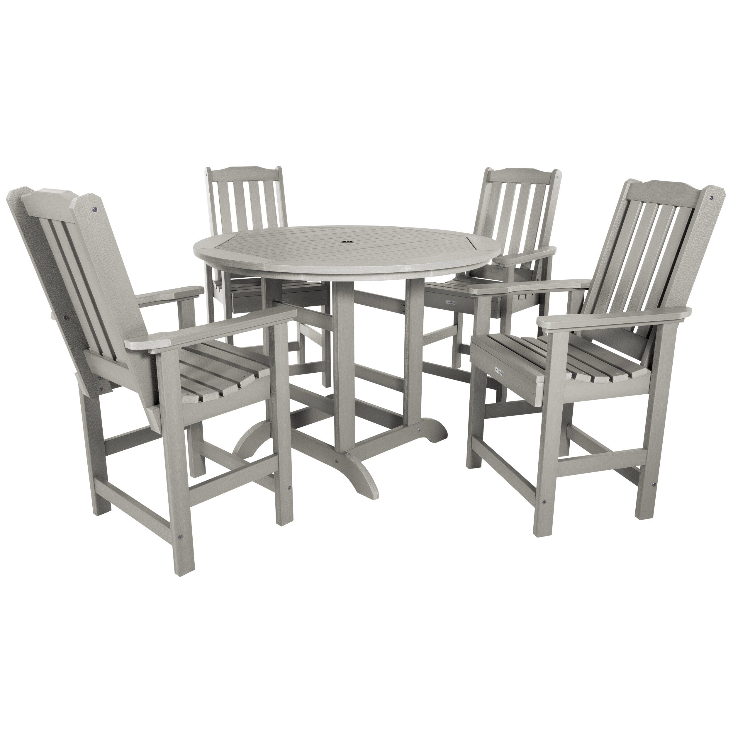Ensemble de salle à manger d'extérieur Lehigh 5 pièces - Table ronde 48 po, hauteur comptoir