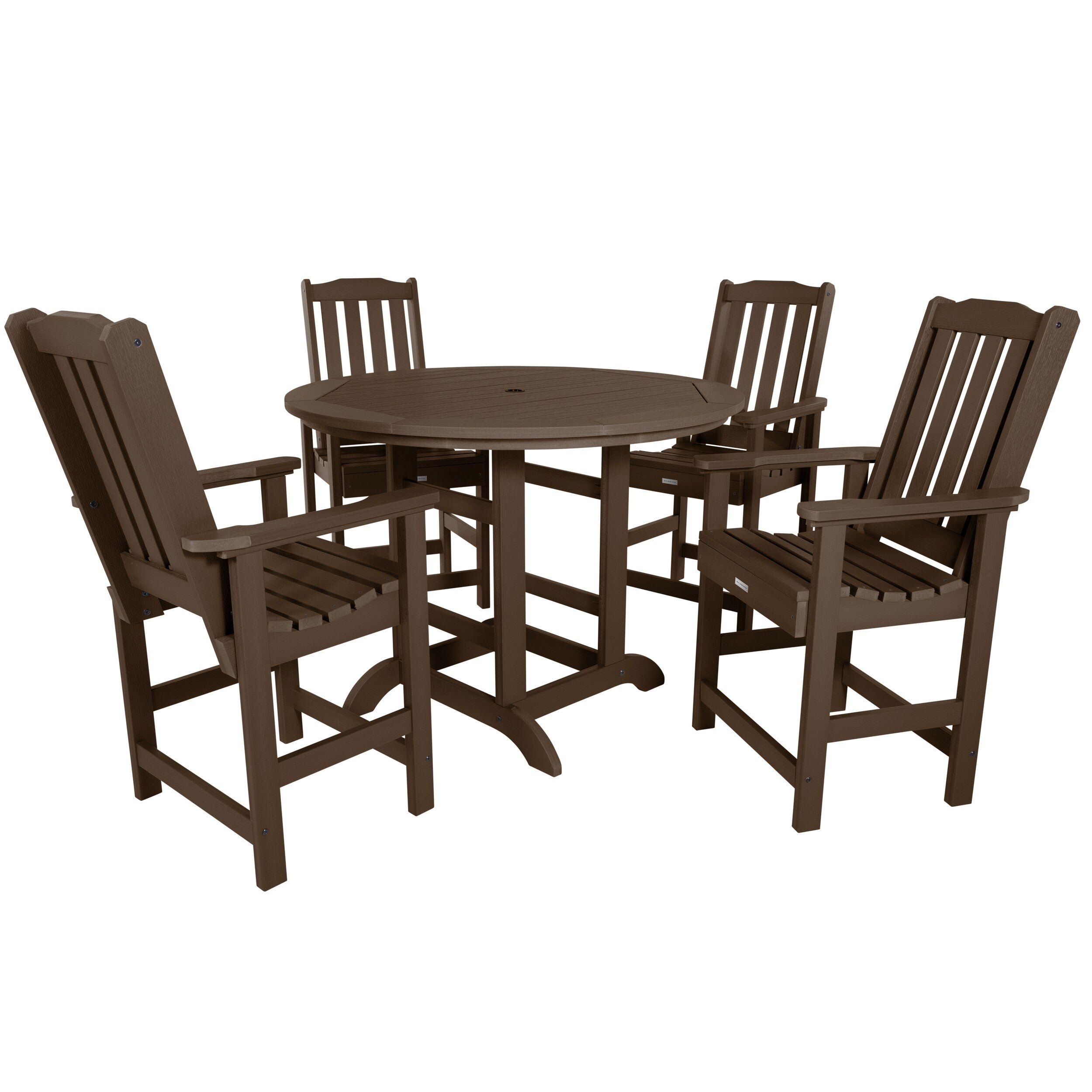 Ensemble de salle à manger d'extérieur Lehigh 5 pièces - Table ronde 48 po, hauteur comptoir