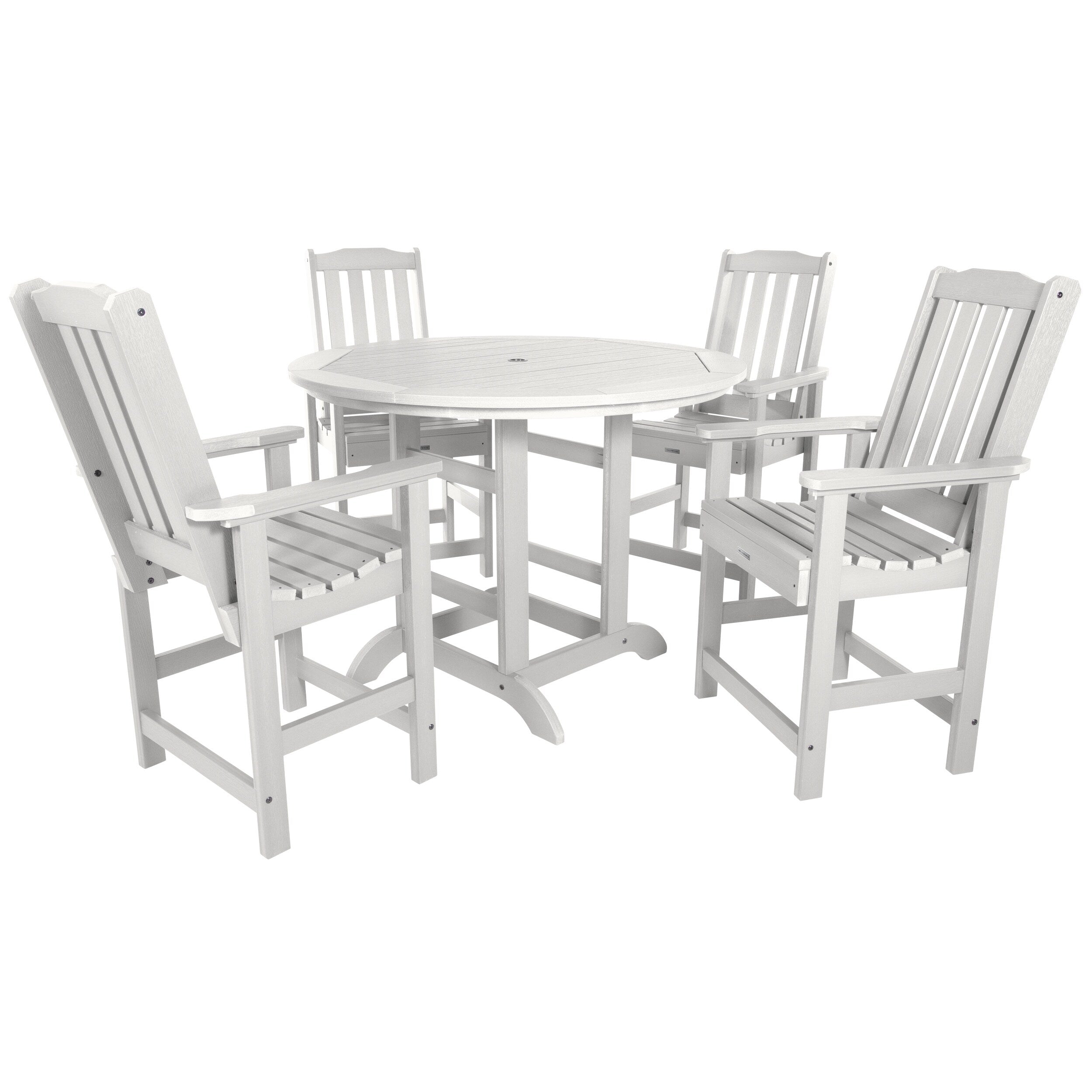 Ensemble de salle à manger d'extérieur Lehigh 5 pièces - Table ronde 48 po, hauteur comptoir