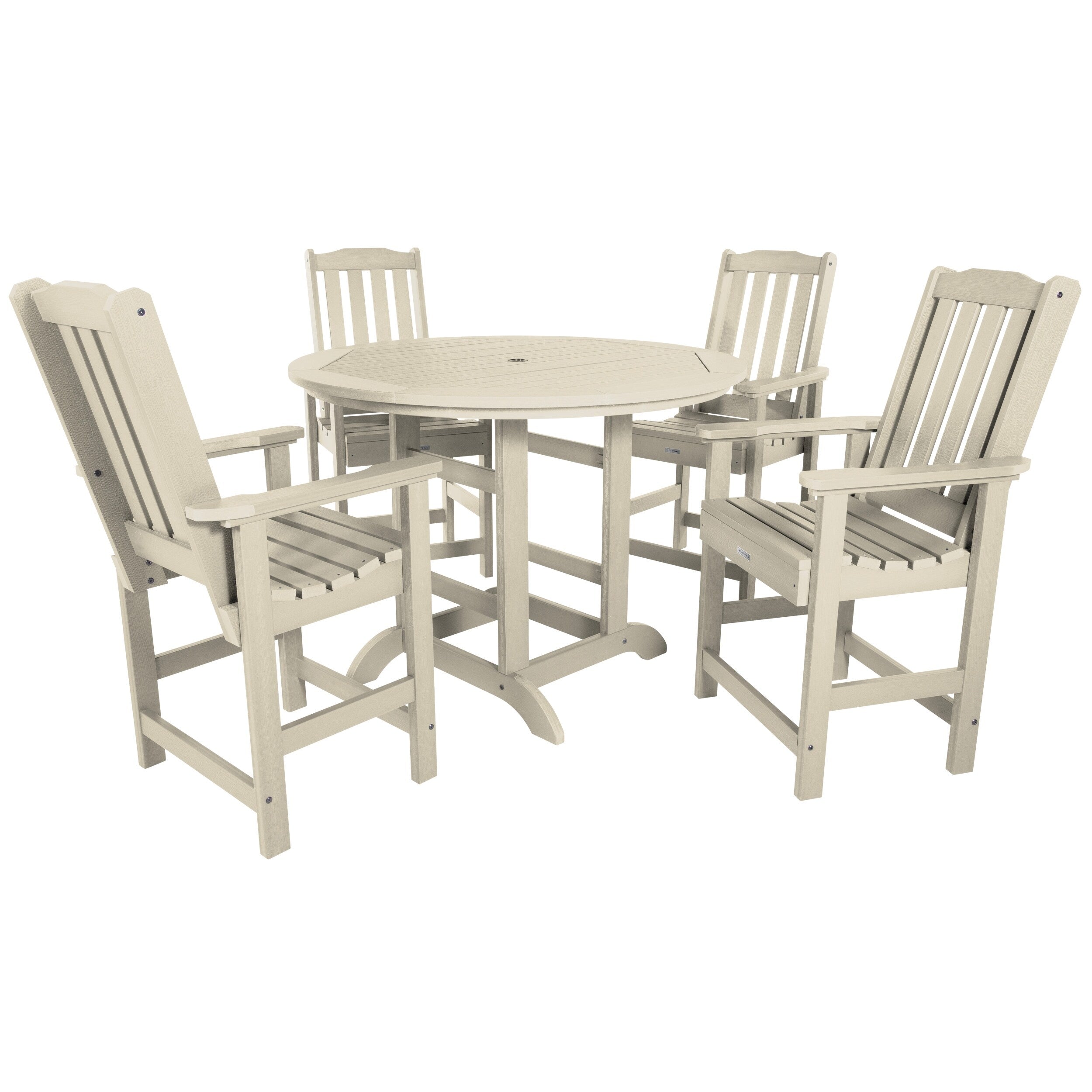 Ensemble de salle à manger d'extérieur Lehigh 5 pièces - Table ronde 48 po, hauteur comptoir