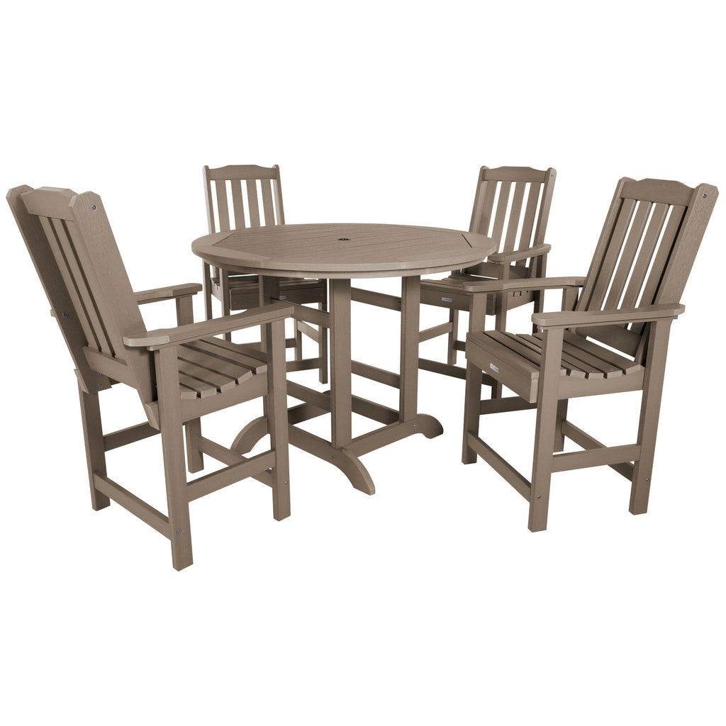 Ensemble de salle à manger d'extérieur Lehigh 5 pièces - Table ronde 48 po, hauteur comptoir