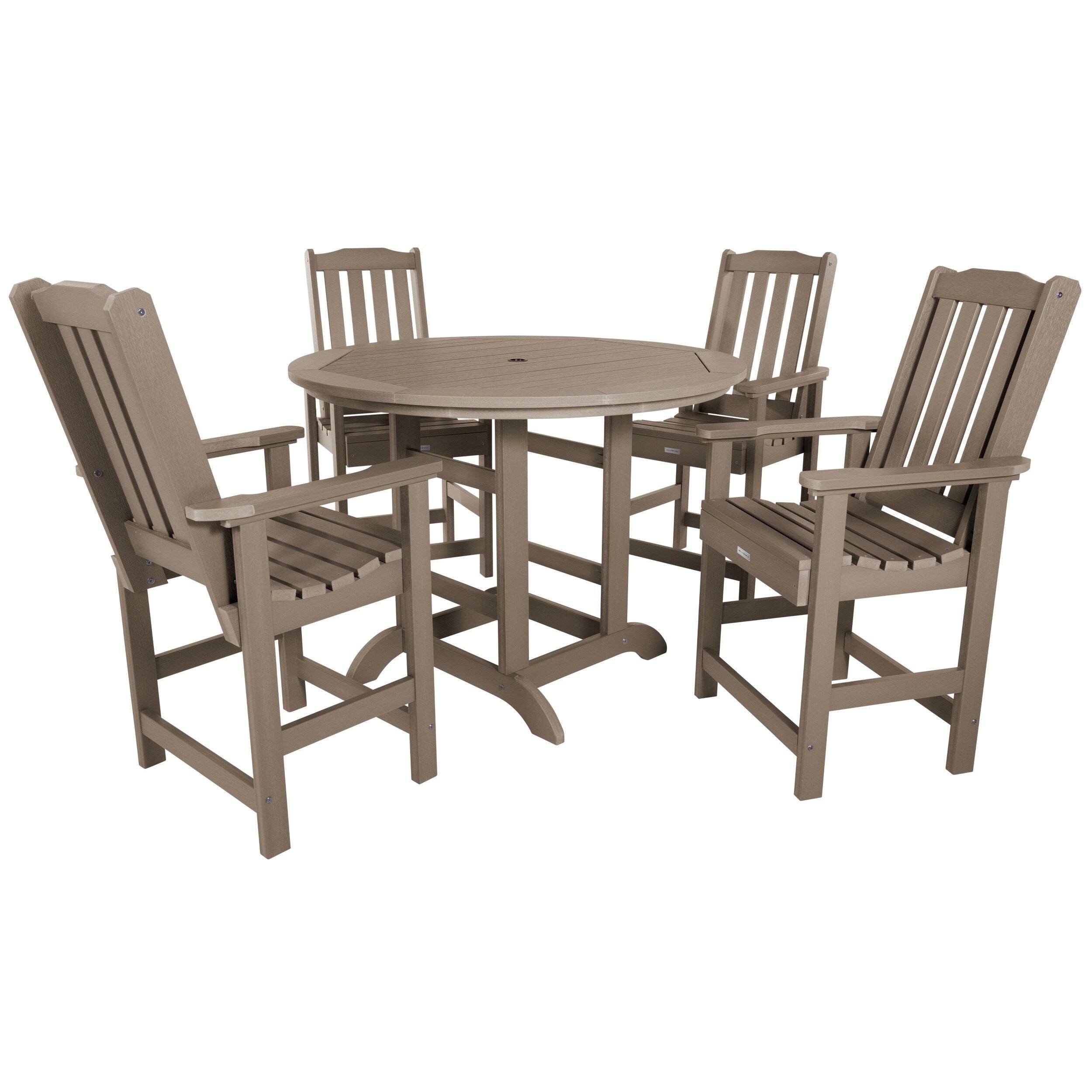 Ensemble de salle à manger d'extérieur Lehigh 5 pièces - Table ronde 48 po, hauteur comptoir