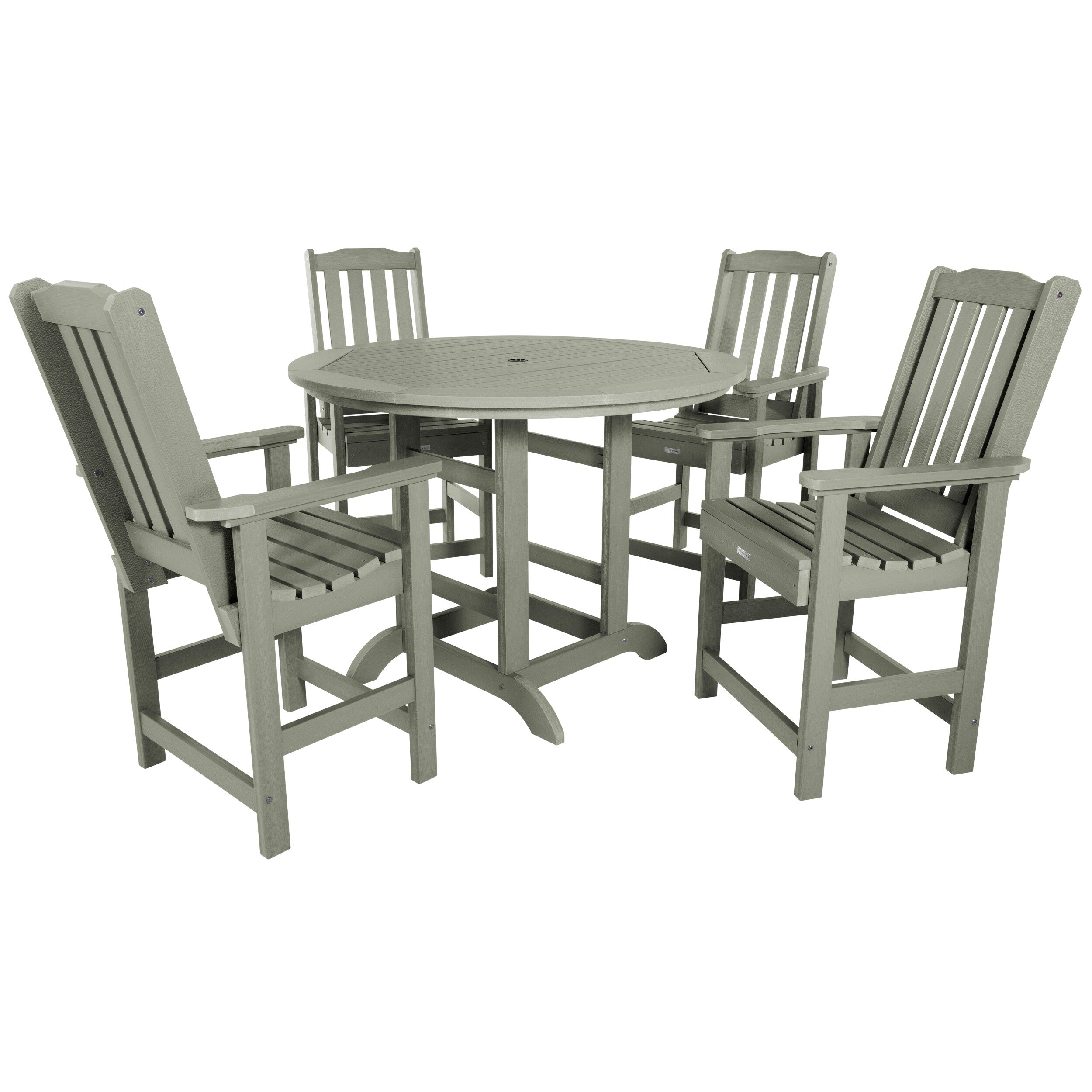 Ensemble de salle à manger d'extérieur Lehigh 5 pièces - Table ronde 48 po, hauteur comptoir
