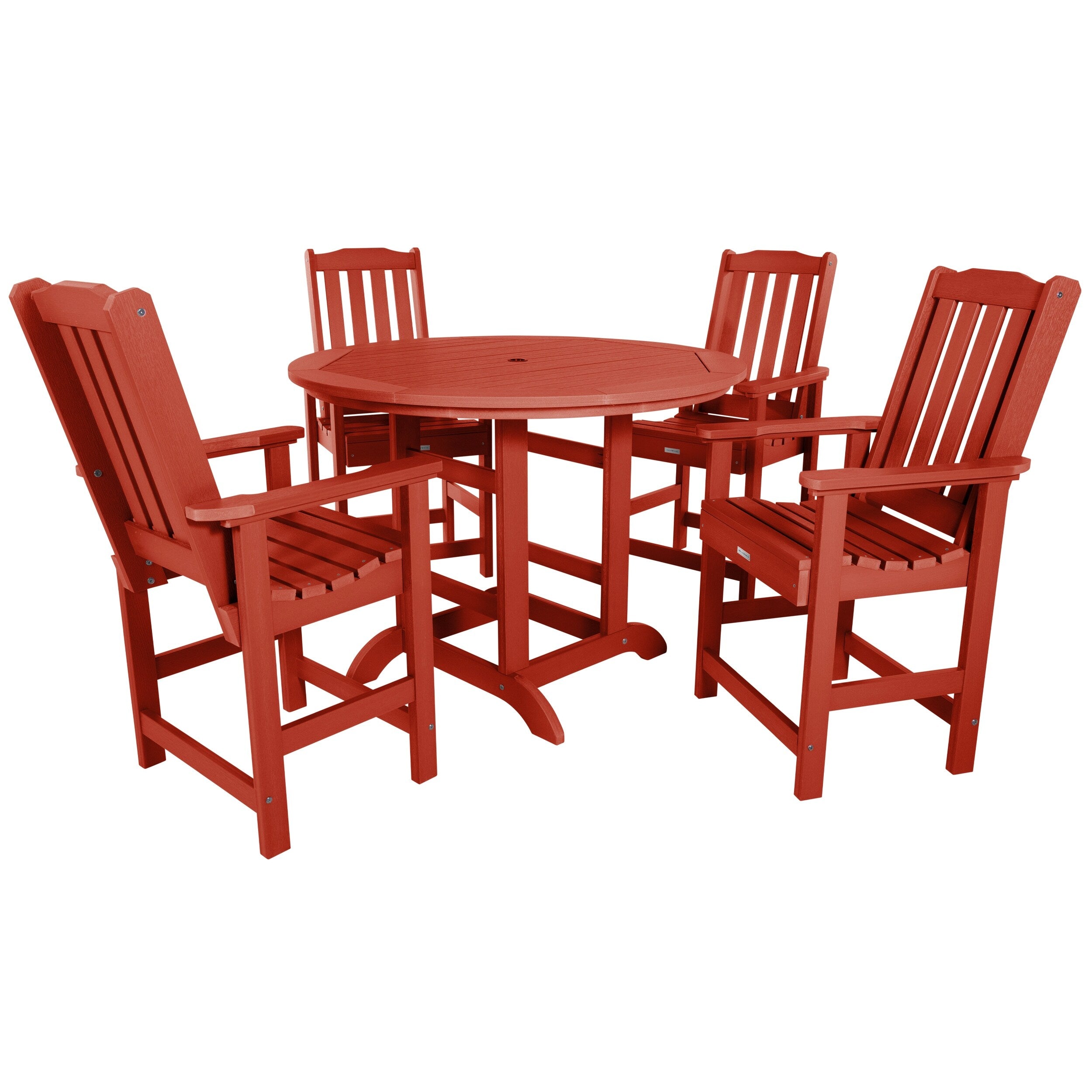 Ensemble de salle à manger d'extérieur Lehigh 5 pièces - Table ronde 48 po, hauteur comptoir