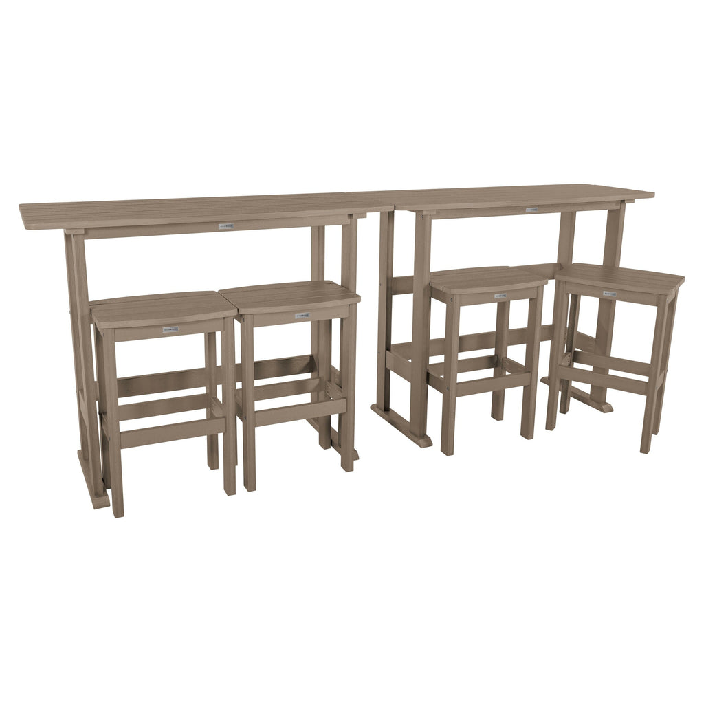 Ensemble de balcon extérieur Lehigh 6 pièces - Hauteur bar