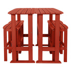 Ensemble de balcon extérieur Lehigh 6 pièces - Hauteur bar