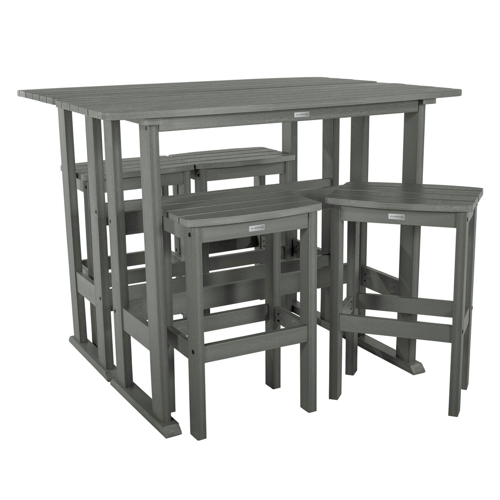 Ensemble de balcon extérieur Lehigh 6 pièces - Hauteur bar