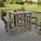Ensemble de balcon extérieur Lehigh 6 pièces - Hauteur bar