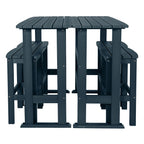 Ensemble de balcon extérieur Lehigh 6 pièces - Hauteur bar