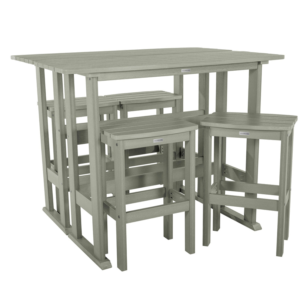 Ensemble de balcon extérieur Lehigh 6 pièces - Hauteur bar