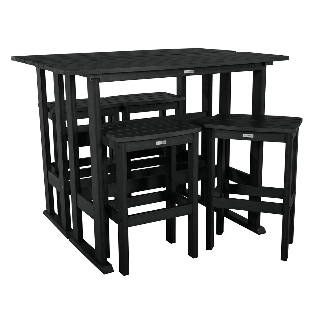 Ensemble de balcon extérieur Lehigh 6 pièces - Hauteur bar