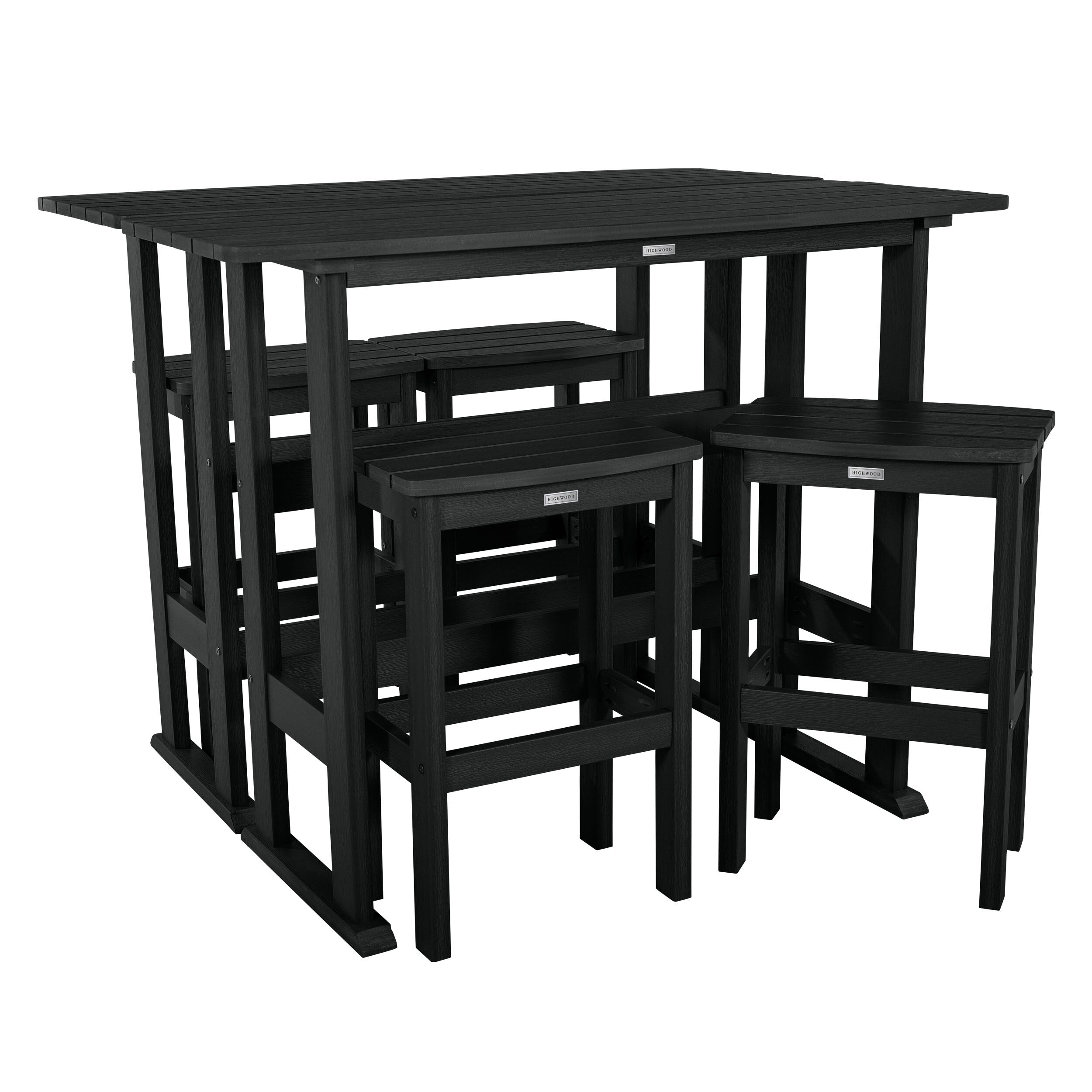 Ensemble de balcon extérieur Lehigh 6 pièces - Hauteur bar