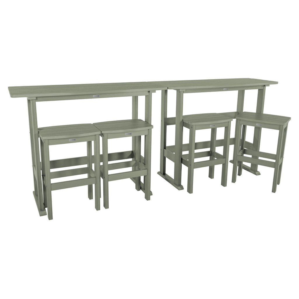 Ensemble de balcon extérieur Lehigh 6 pièces - Hauteur bar