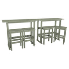 Ensemble de balcon extérieur Lehigh 6 pièces - Hauteur bar
