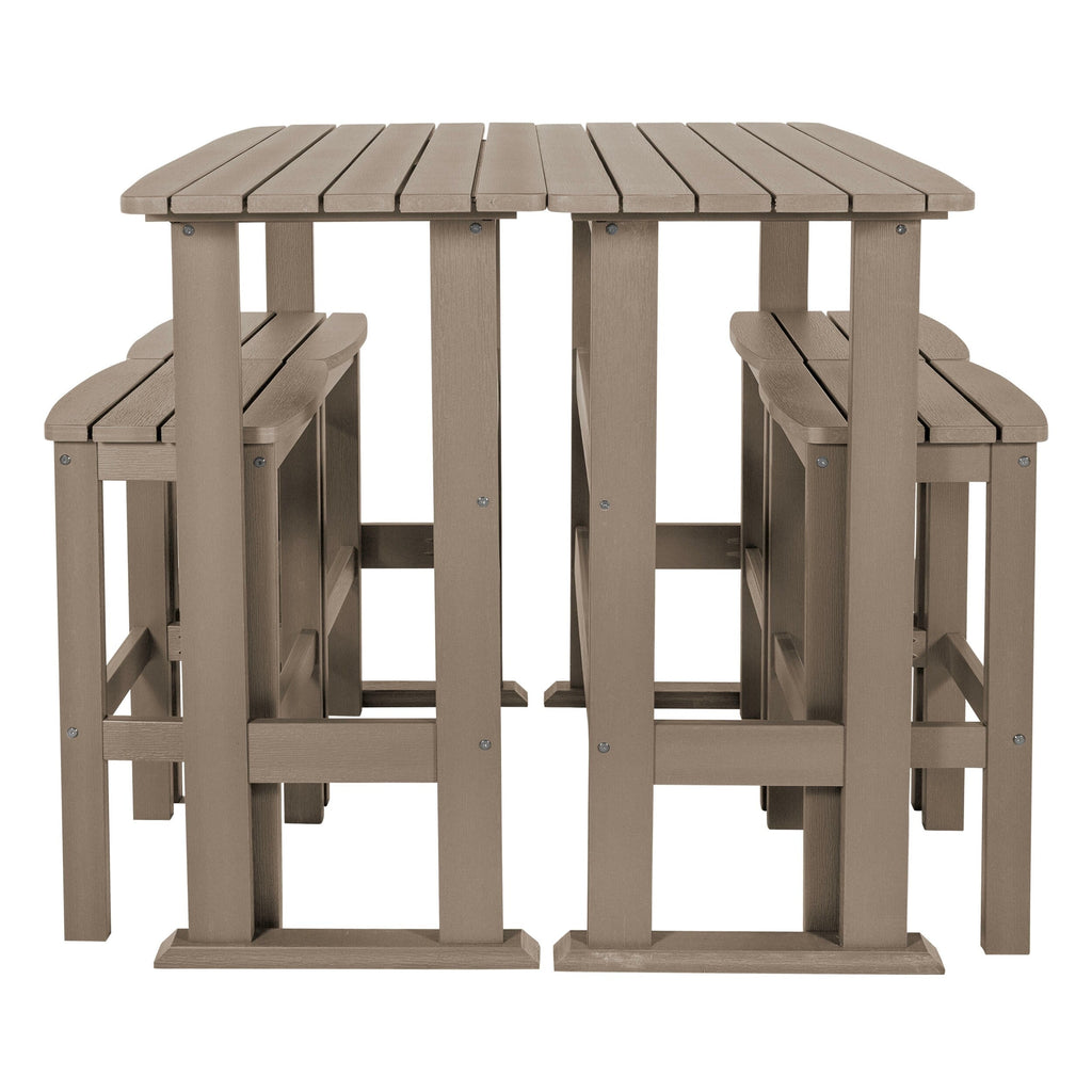 Ensemble de balcon extérieur Lehigh 6 pièces - Hauteur bar