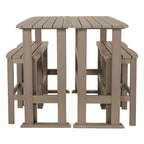 Ensemble de balcon extérieur Lehigh 6 pièces - Hauteur bar