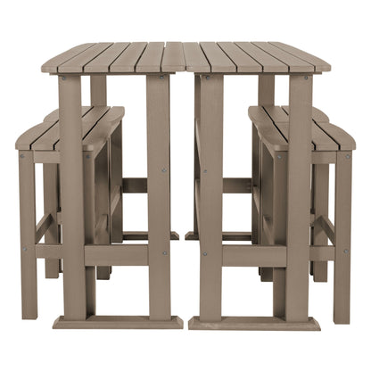 Ensemble de balcon extérieur Lehigh 6 pièces - Hauteur bar