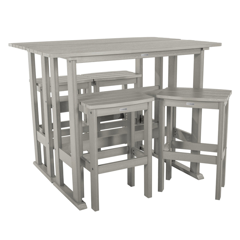 Ensemble de balcon extérieur Lehigh 6 pièces - Hauteur bar