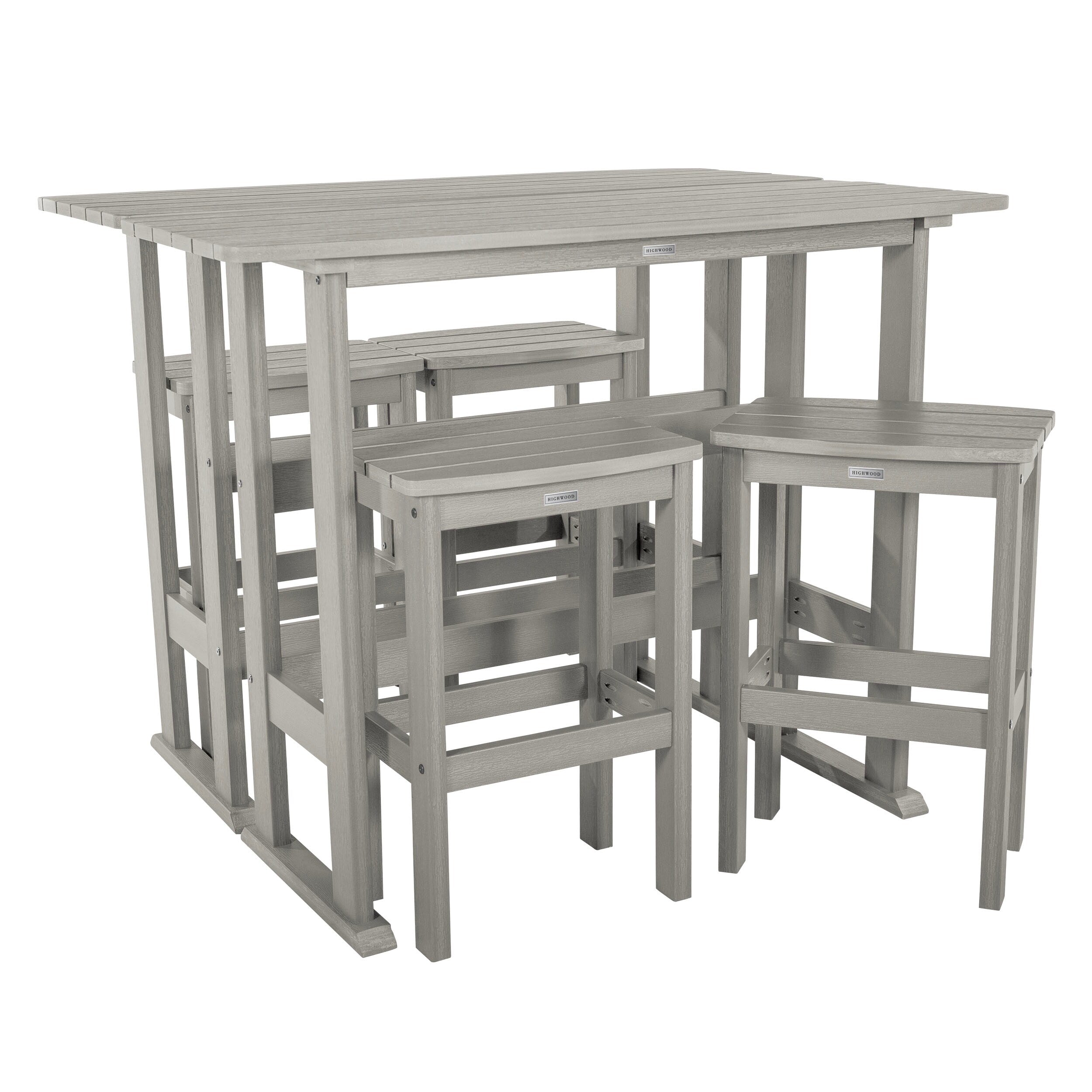 Ensemble de balcon extérieur Lehigh 6 pièces - Hauteur bar