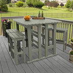 Ensemble de balcon extérieur Lehigh 6 pièces - Hauteur bar