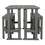 Ensemble de balcon extérieur Lehigh 6 pièces - Hauteur bar