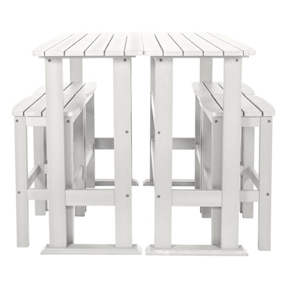 Ensemble de balcon extérieur Lehigh 6 pièces - Hauteur bar