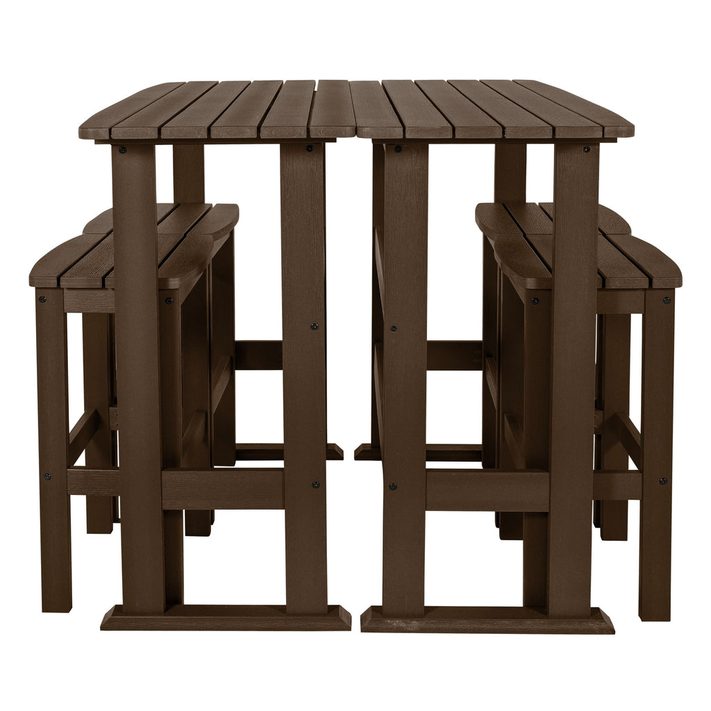 Ensemble de balcon extérieur Lehigh 6 pièces - Hauteur bar
