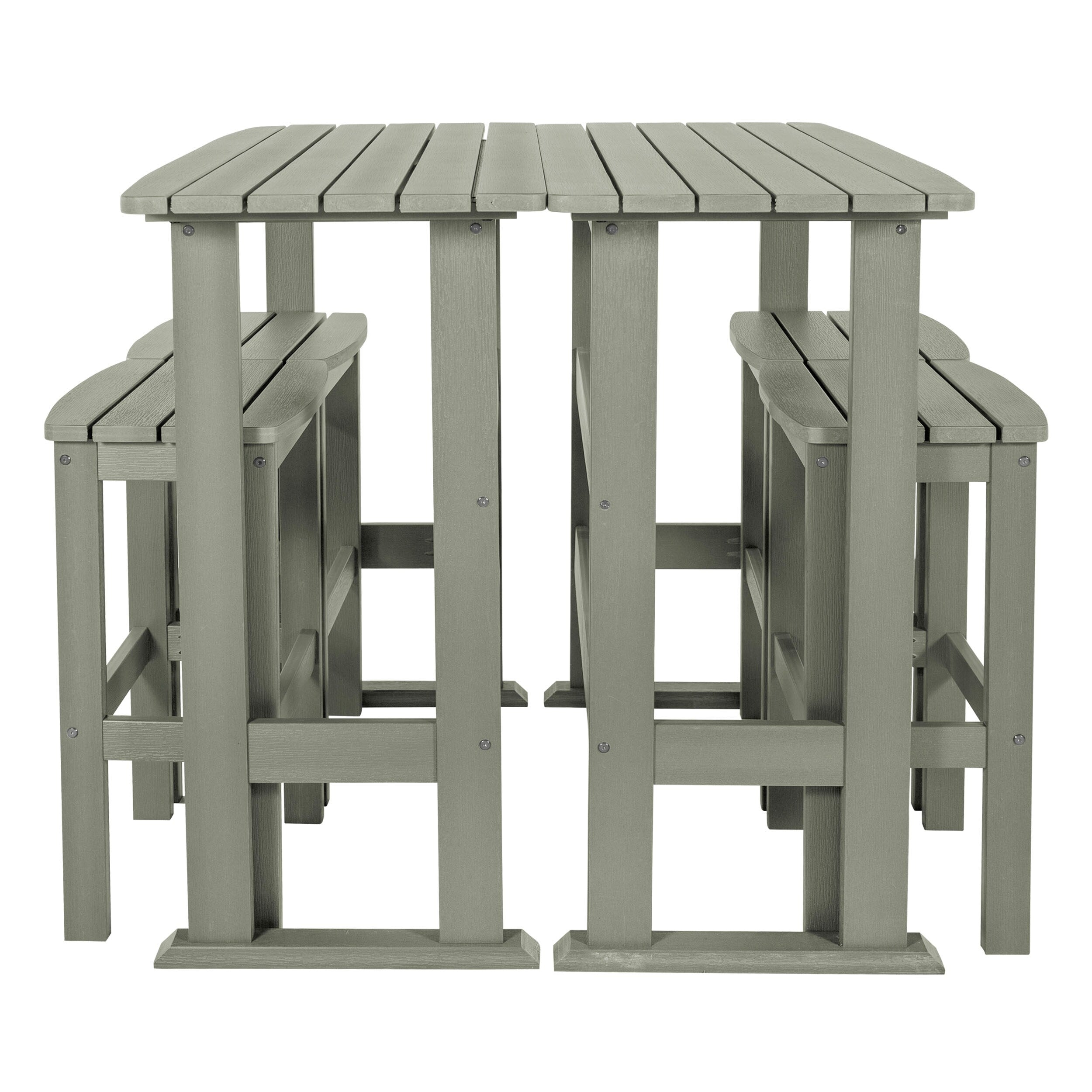 Ensemble de balcon extérieur Lehigh 6 pièces - Hauteur bar