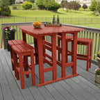 Ensemble de balcon extérieur Lehigh 6 pièces - Hauteur bar