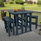 Ensemble de balcon extérieur Lehigh 6 pièces - Hauteur bar