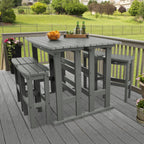 Ensemble de balcon extérieur Lehigh 6 pièces - Hauteur bar