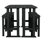 Ensemble de balcon extérieur Lehigh 6 pièces - Hauteur bar