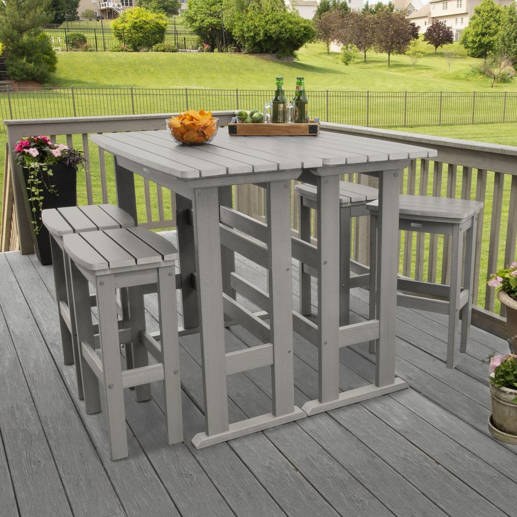 Ensemble de balcon extérieur Lehigh 6 pièces - Hauteur bar