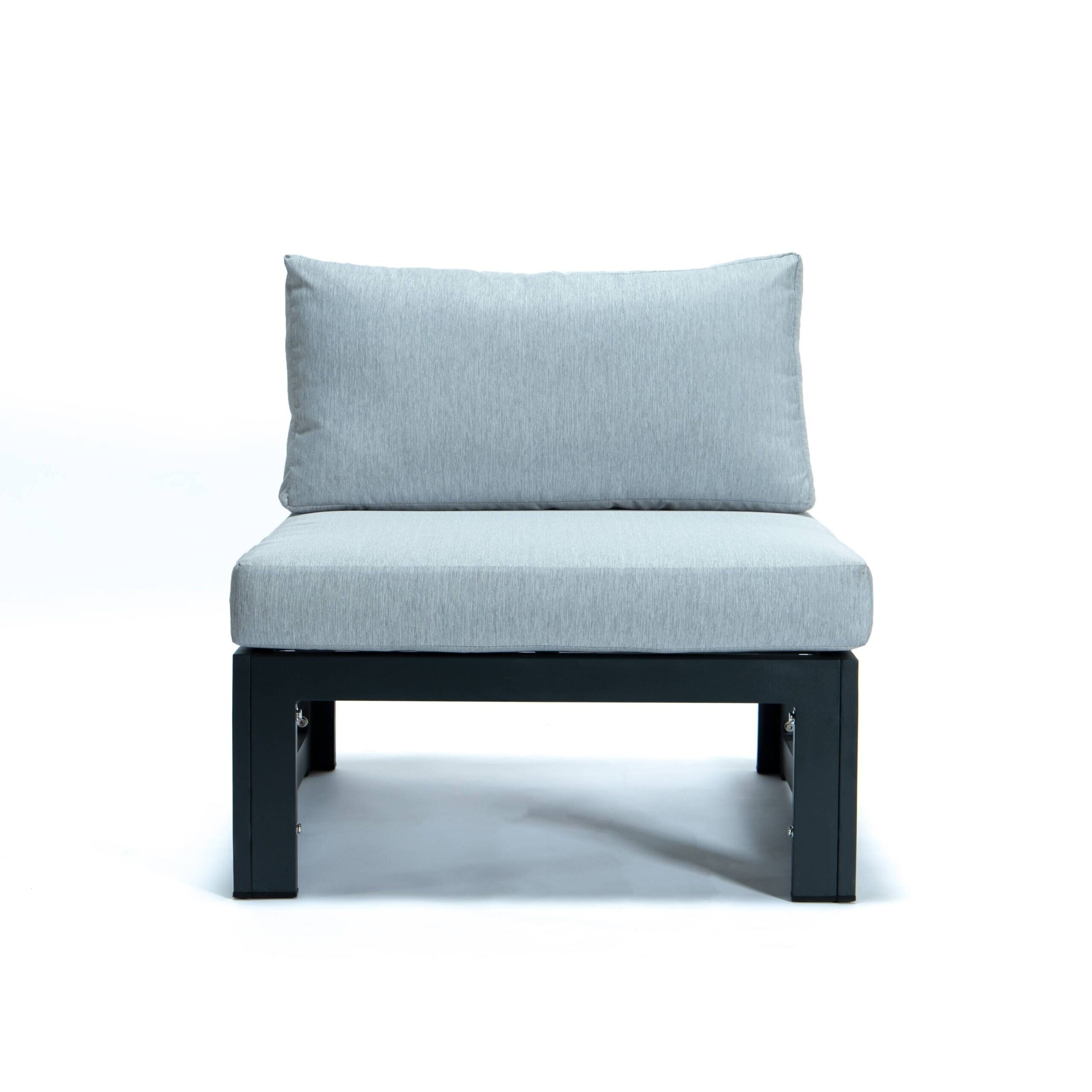 Ensemble de canapés sectionnels sans accoudoirs LeisureMod Chelsea 4 pièces avec coussins pour patio, porche, jardin