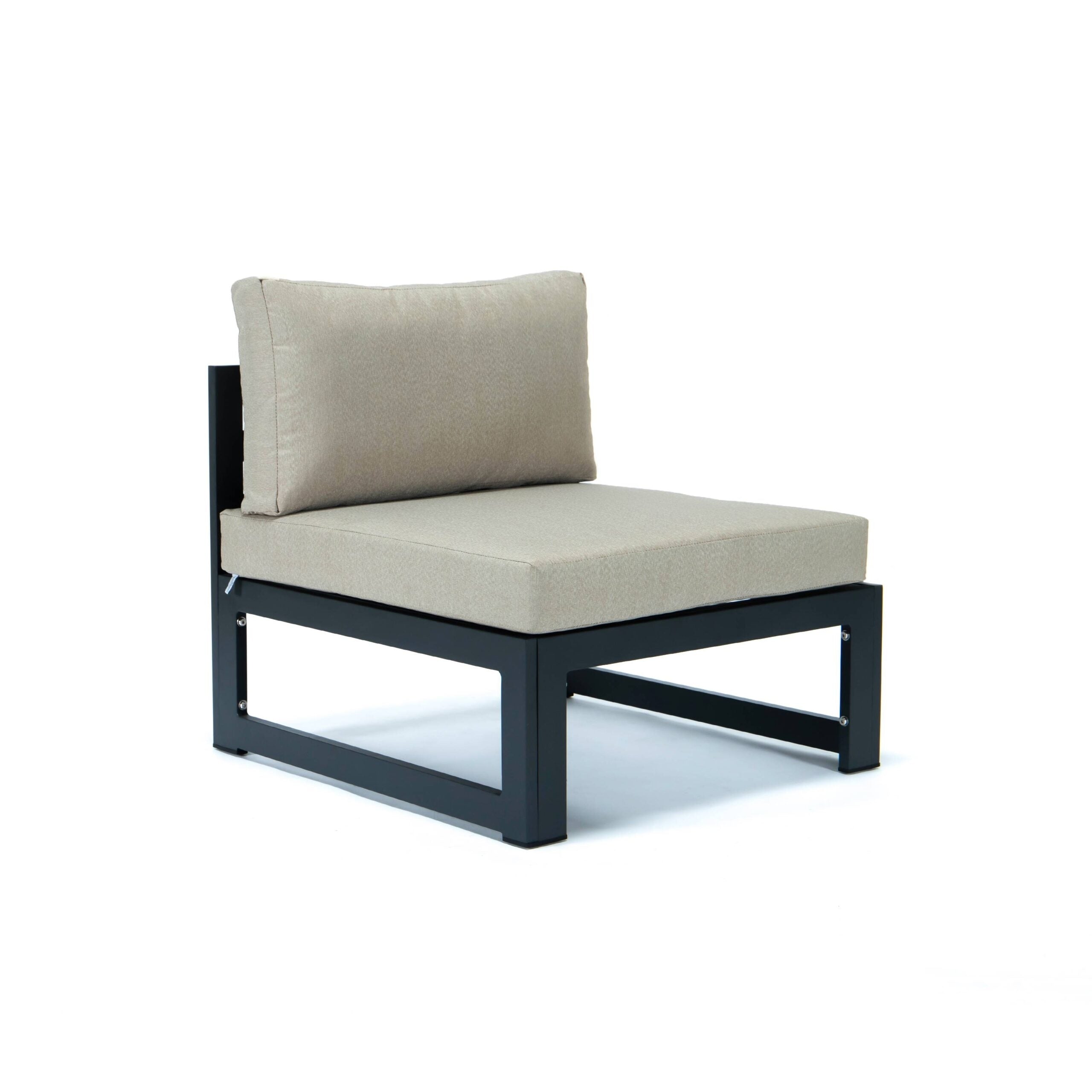 Ensemble de canapés sectionnels sans accoudoirs LeisureMod Chelsea 4 pièces avec coussins pour patio, porche, jardin