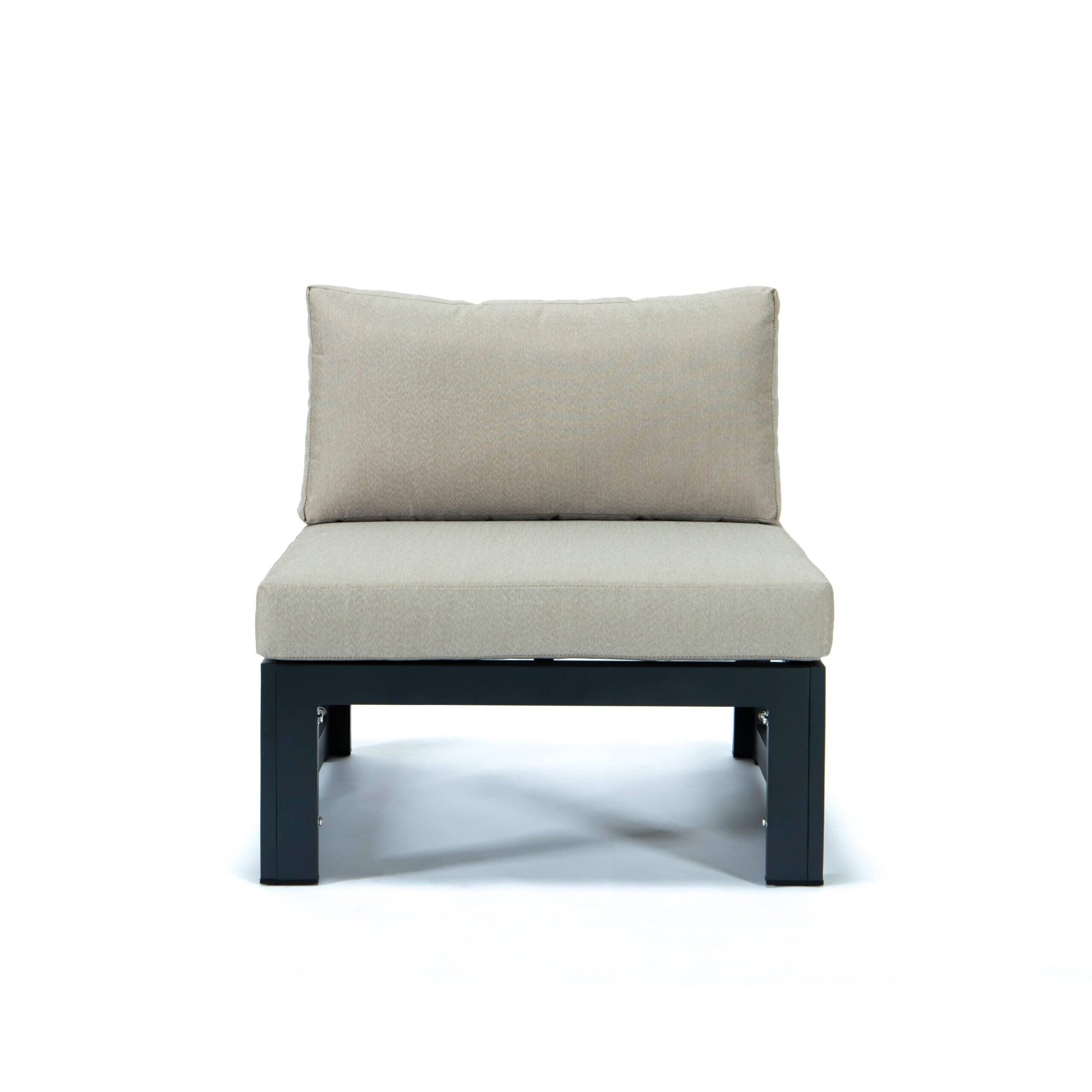 Ensemble de canapés sectionnels sans accoudoirs LeisureMod Chelsea 4 pièces avec coussins pour patio, porche, jardin