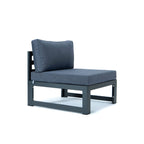 Ensemble de canapés sectionnels sans accoudoirs LeisureMod Chelsea 4 pièces avec coussins pour patio, porche, jardin