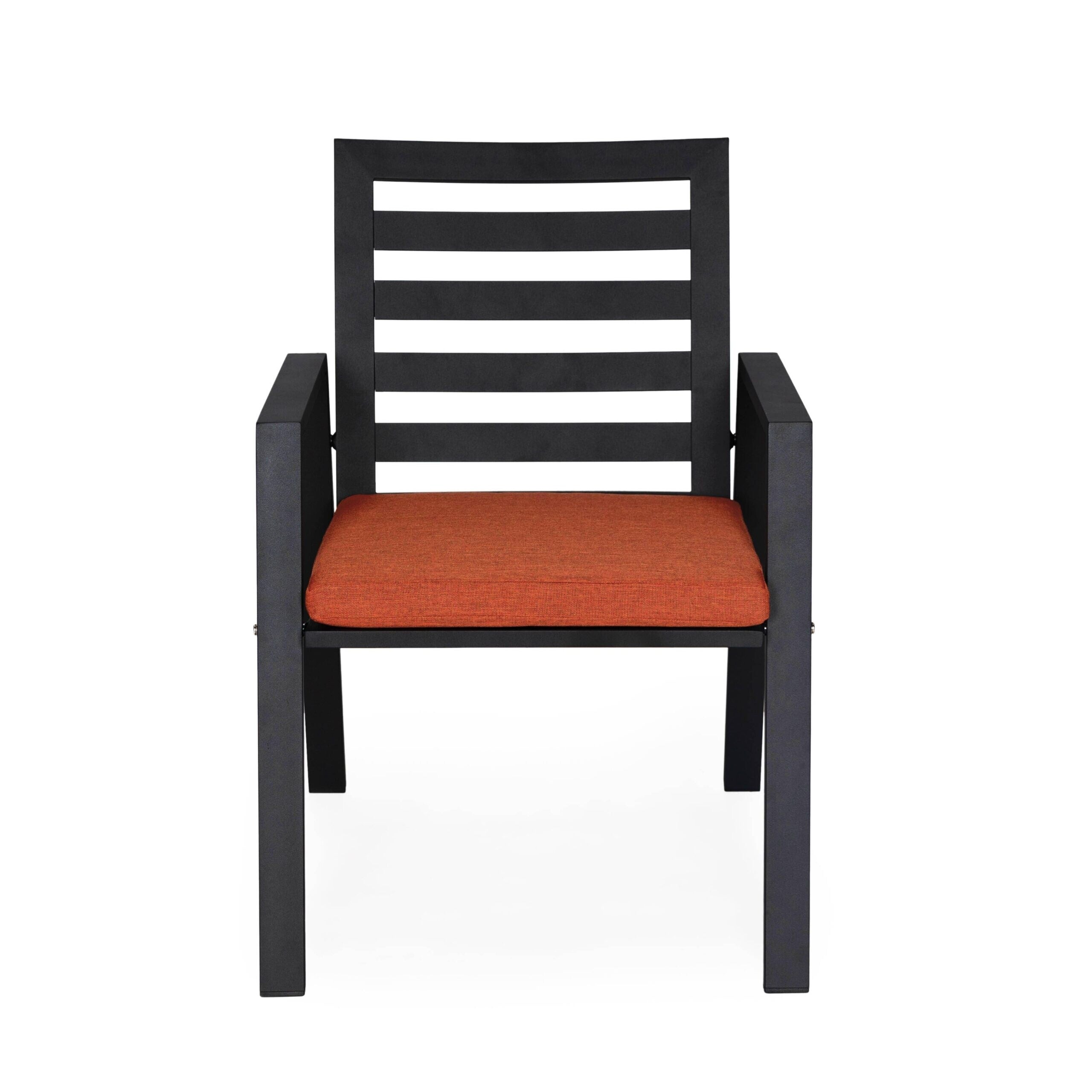 Ensemble de salle à manger d'extérieur 9 pièces en aluminium noir, série Chelsea par LeisureMod