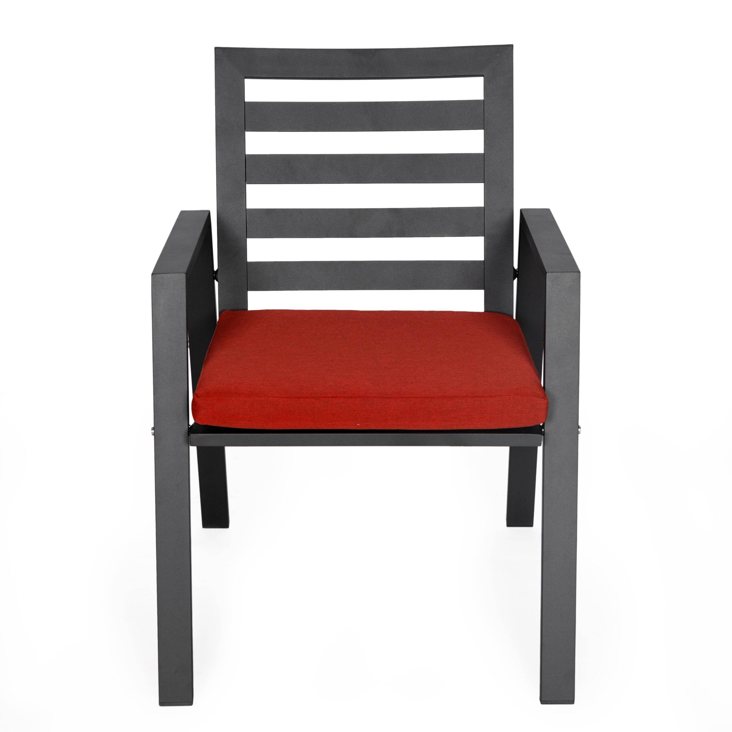 Ensemble de salle à manger d'extérieur 9 pièces en aluminium noir, série Chelsea par LeisureMod