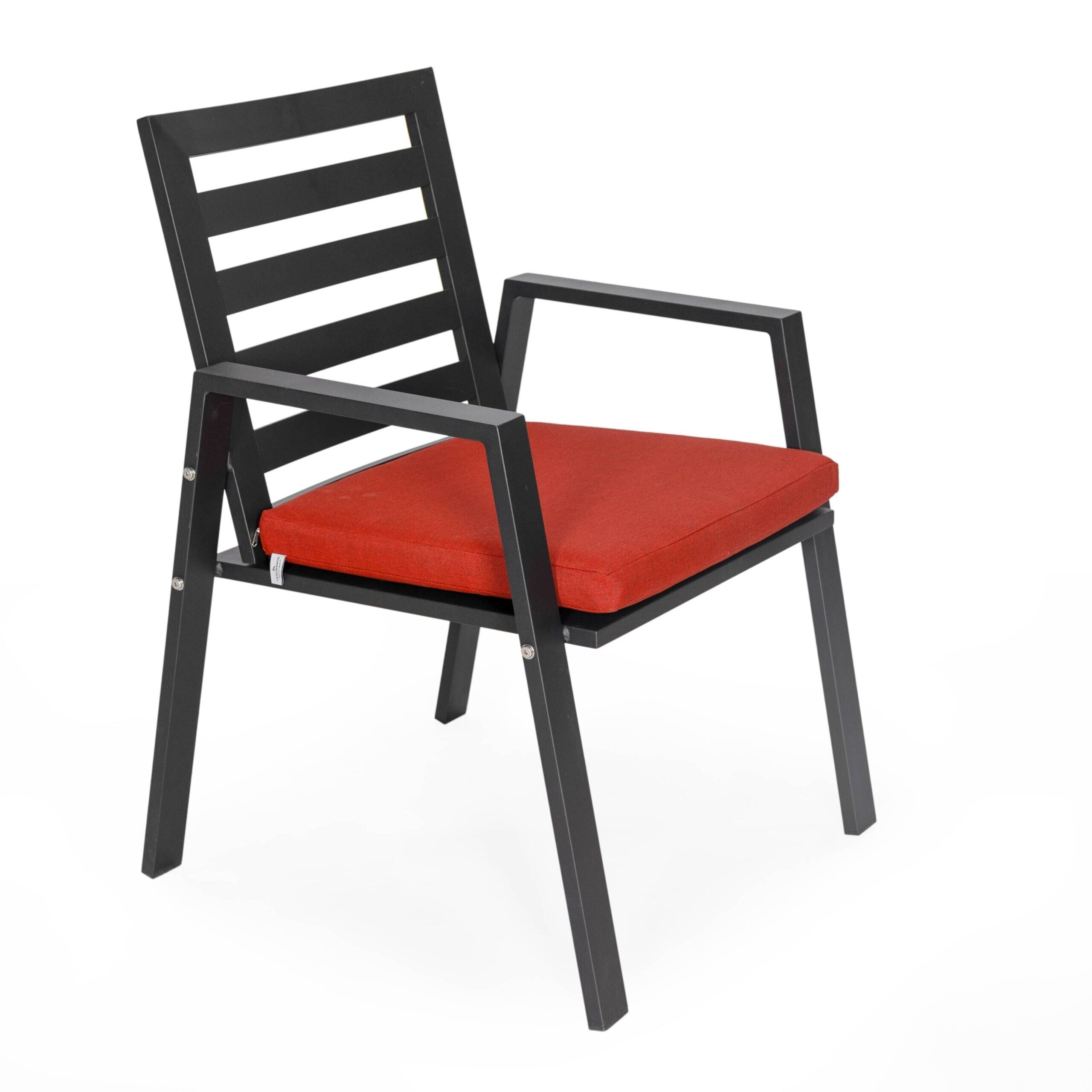 Ensemble de salle à manger d'extérieur 9 pièces en aluminium noir, série Chelsea par LeisureMod