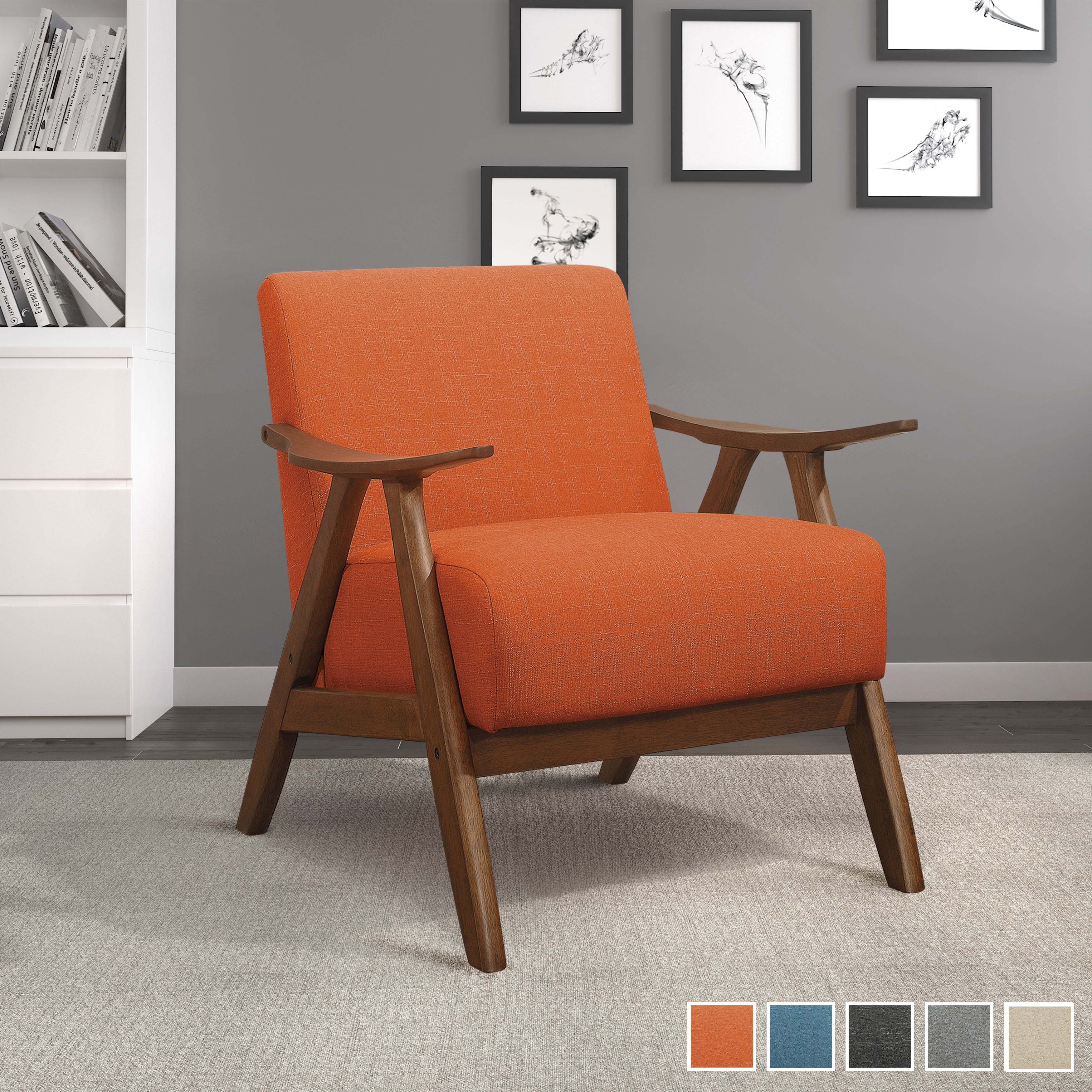Fauteuil d'appoint rétro Levine - 28,5 x 32 x 31,5